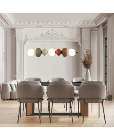Iluminat decorativ - Modul pentru sistem de iluminat Plug & Play, din ceramică, negru, gri, verde, Zambelis Lights 25112