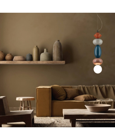 Iluminat decorativ - Modul pentru sistem de iluminat Plug & Play, din ceramică, negru, turcoaz, Zambelis Lights 25114