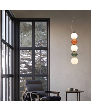 Iluminat decorativ - Modul pentru sistem de iluminat Plug & Play, din ceramică, negru, verde, Zambelis Lights 25113