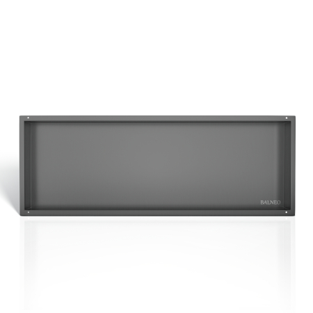Mobilier - Raft incastrat Balneo Wall-Box, nisa de dus, Gun metal, fara rama, 90x30x10 cm