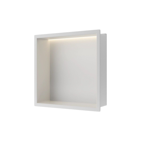 Raft încastrat Balneo Wall-Box One, 30x30x10 cm, Alb cu LED [2]