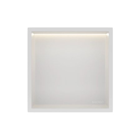 Mobilier - Raft încastrat Balneo Wall-Box One, 30x30x10 cm, Alb cu LED