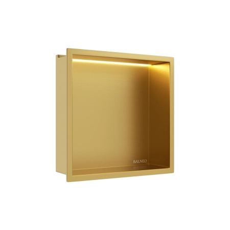 Raft încastrat Balneo Wall-Box One, 30x30x10 cm, Auriu cu LED [2]