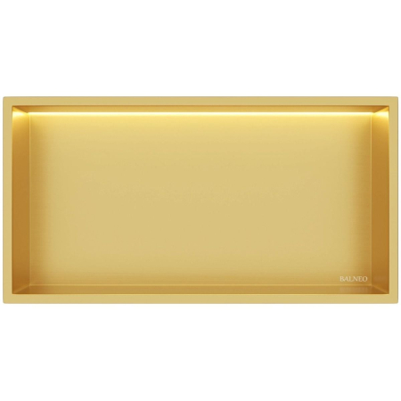 Mobilier - Raft încastrat Balneo Wall-Box One, 60x30x10 cm, Auriu cu LED