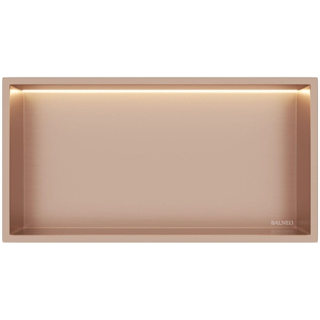 Mobilier - Raft încastrat Balneo Wall-Box One, 60x30x10 cm, Cupru cu LED