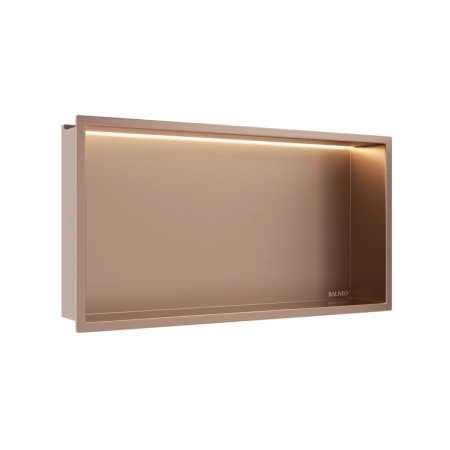 Raft încastrat Balneo Wall-Box One, 60x30x10 cm, Cupru cu LED [2]