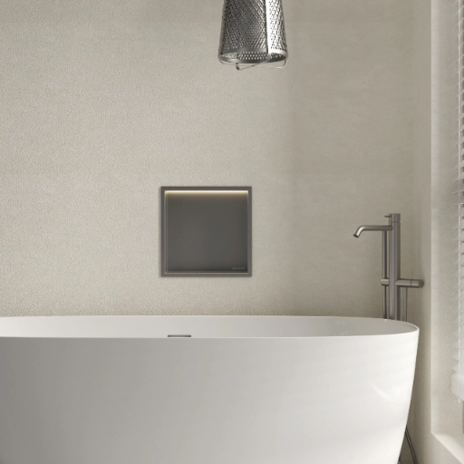 Raft încastrat Balneo Wall-Box One, 30x30x10 cm, Grafit cu LED [3]