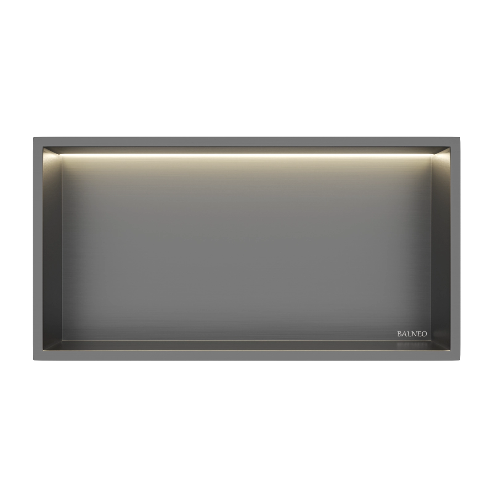 Mobilier - Raft încastrat Balneo Wall-Box One, 60x30x10 cm, Grafit cu LED