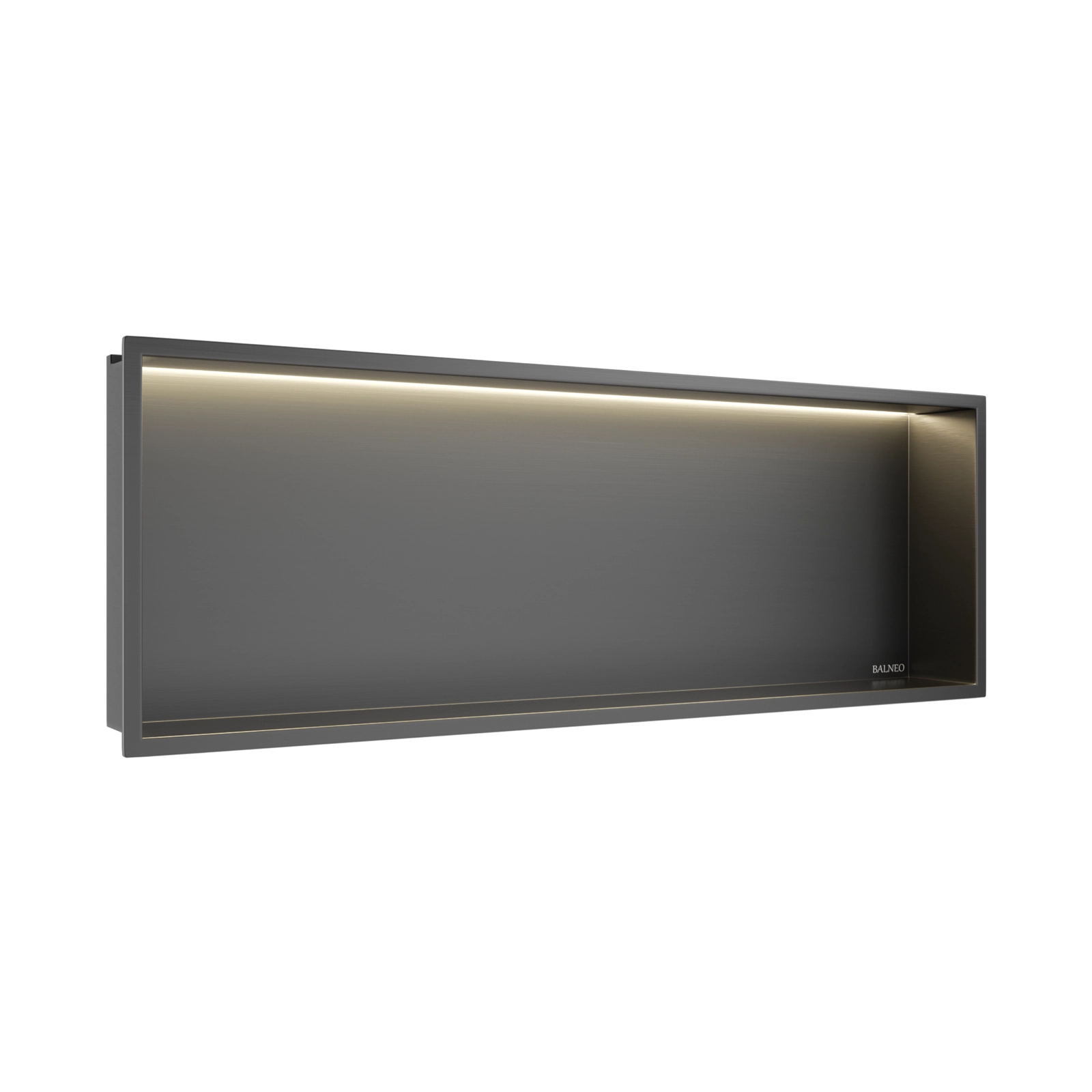 Raft încastrat Balneo Wall-Box One, 90x30x10 cm, Grafit cu LED [3]