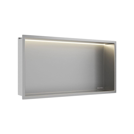 Raft incastrat Balneo Wall-Box One, nisa de dus, Inox, cu LED, 60x30x10 cm [2]