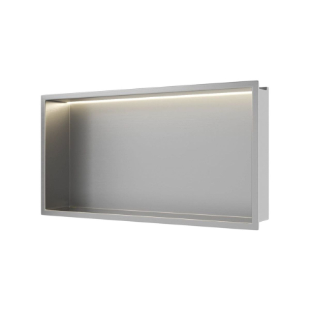 Raft incastrat Balneo Wall-Box One, nisa de dus, Inox, cu LED, 60x30x10 cm [1]