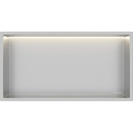 Mobilier - Raft incastrat Balneo Wall-Box One, nisa de dus, Inox, cu LED, 60x30x10 cm