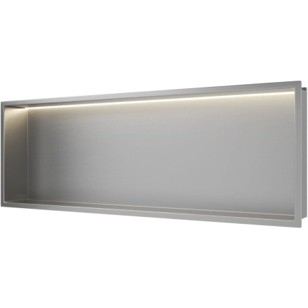 Raft incastrat Balneo Wall-Box One, nisa de dus, Inox, cu LED, 90x30x10 cm [1]