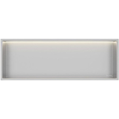 Mobilier - Raft incastrat Balneo Wall-Box One, nisa de dus, Inox, cu LED, 90x30x10 cm