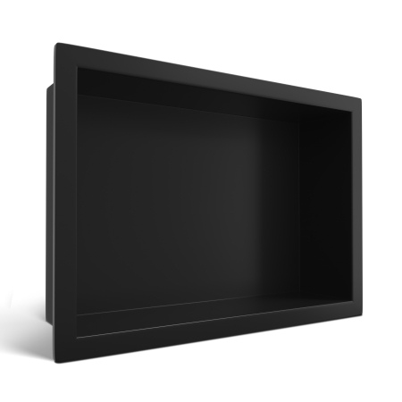Raft incastrat Balneo Wall-Box, nisa de dus, negru periat, 30x20x10 cm [3]