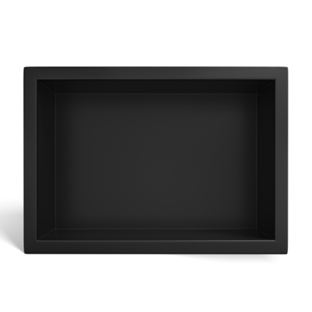 Mobilier baie - Raft incastrat Balneo Wall-Box, nisa de dus, negru periat, 30x20x10 cm