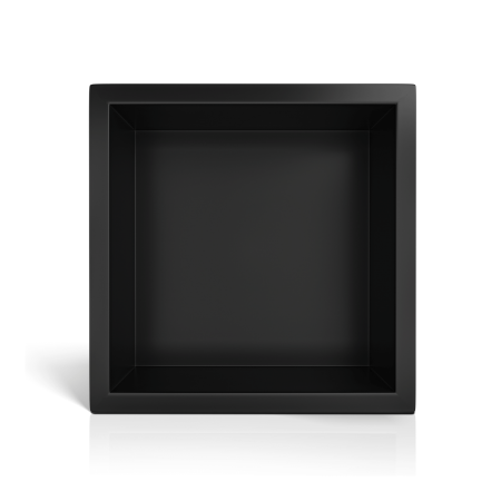 Rafturi incastrate - Raft incastrat patrat Balneo Wall-Box, nisa de dus, negru periat, 30x30x7 cm
