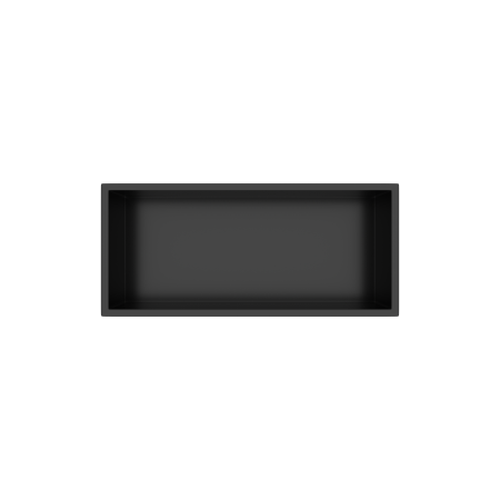 Mobilier baie - Raft incastrat Balneo Wall-Box, nisa de dus, negru periat, 45x20x10 cm