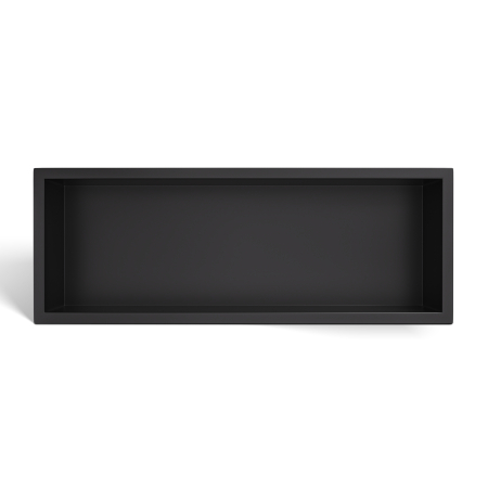 Mobilier baie - Raft incastrat Balneo Wall-Box, nisa de dus, negru periat, 60x20x10 cm