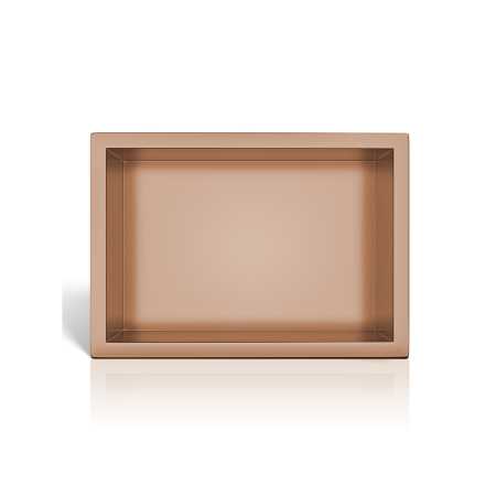 Mobilier baie - Raft incastrat Balneo Wall-Box, nisa de dus, cupru periat, 30x20x10 cm