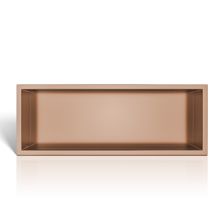 Mobilier baie - Raft incastrat Balneo Wall-Box, nisa de dus, cupru periat, 60x20x10 cm