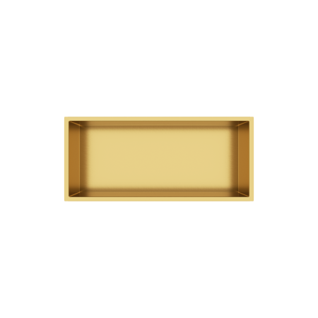 Mobilier baie - Raft incastrat Balneo Wall-Box, nisa de dus, auriu periat, 45x20x10 cm