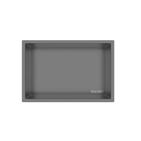 Mobilier - Raft incastrat Balneo Wall-Box One, nisa de dus, Gun Metal periat, 30x20x10 cm