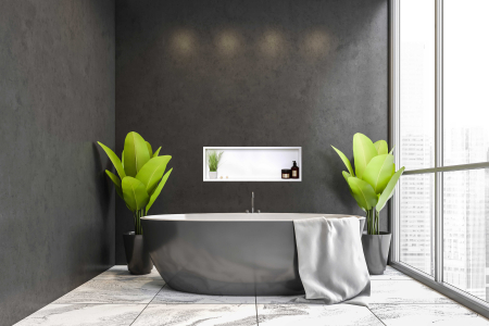 Raft incastrat Balneo Wall-Box, nisa de dus, alb mat, 90 x 30 x 7 cm [3]