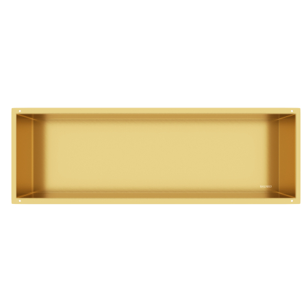 Mobilier - Raft incastrat Balneo Wall-Box, nisa de dus, auriu, fara rama, 90x30x10 cm