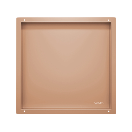 Mobilier - Raft incastrat patrat Balneo Wall-Box, nisa de dus, cupru, fara rama, 30x30x10 cm