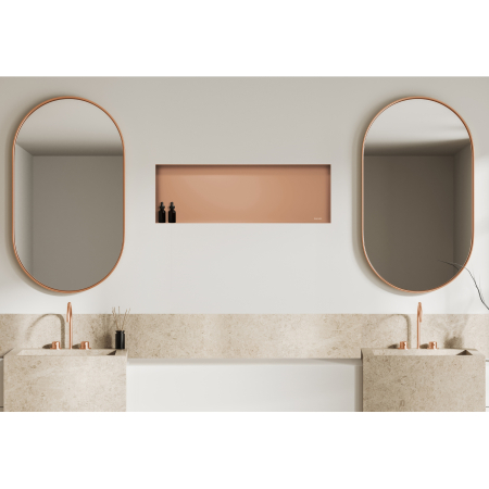 Raft incastrat Balneo Wall-Box, nisa de dus, cupru, fara rama, 90x30x10 cm [1]