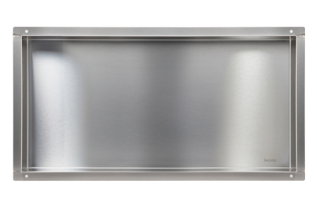Raft incastrat Balneo Wall-Box, nisa de dus, inox periat, fara rama, 60x30x7 cm [1]