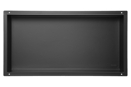 Raft incastrat Balneo Wall-Box, nisa de dus, negru periat, fara rama, 60x30x7 cm [1]