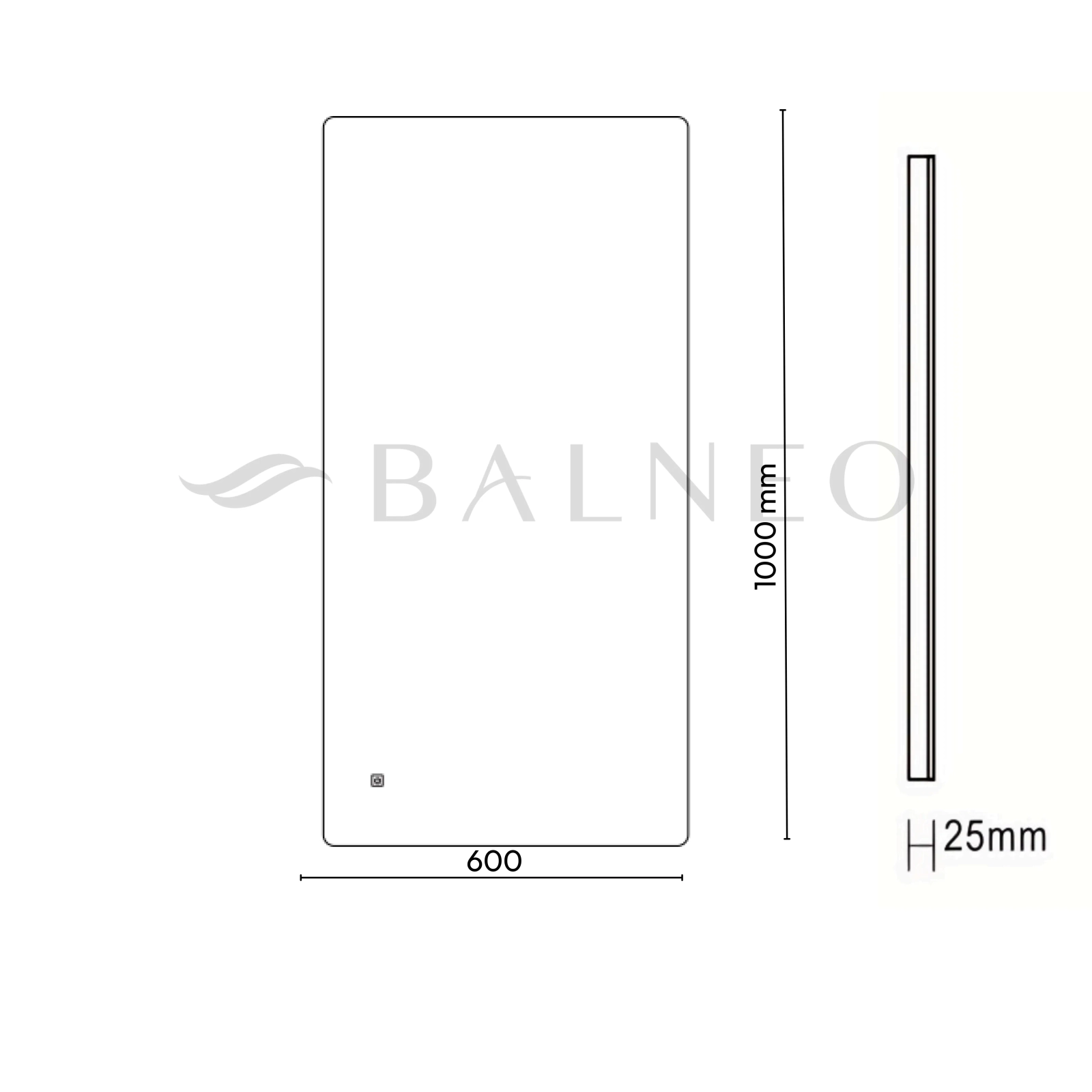 Oglindă rectangulară iluminată MARINO 60x80 cm [4]