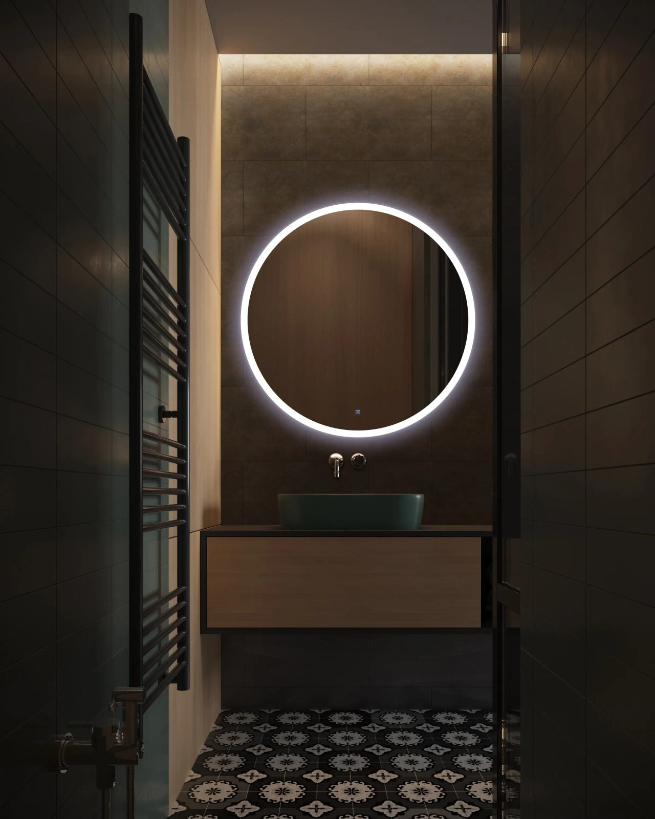 Oglindă rotundă iluminată MOON Ø 100 cm [5]