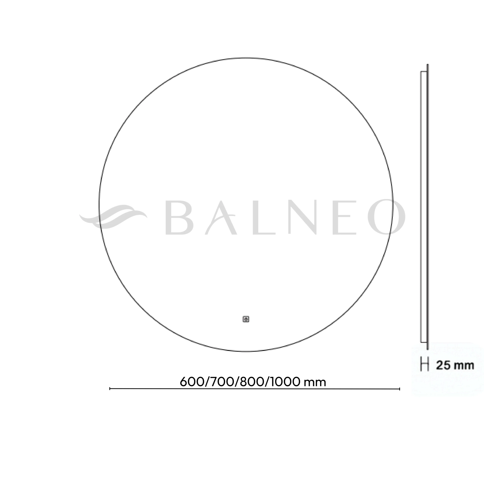 Oglindă rotundă iluminată ROCO Ø 100 cm [6]