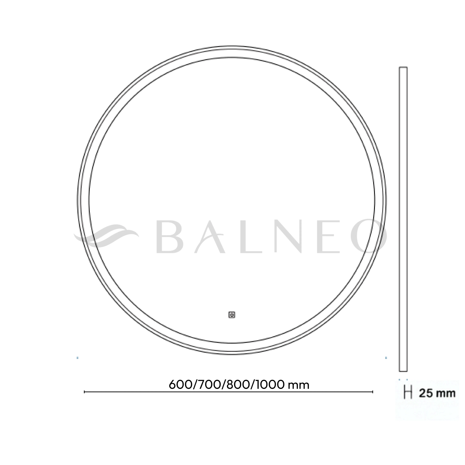 Oglindă rotundă iluminată VENUS Ø 100 cm [6]