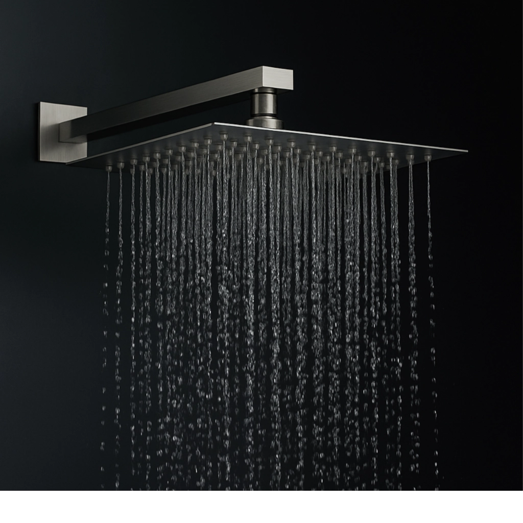 Pălărie de duș tip ploaie Balneo CASCADE, pătrată, 25 cm, inox [2]