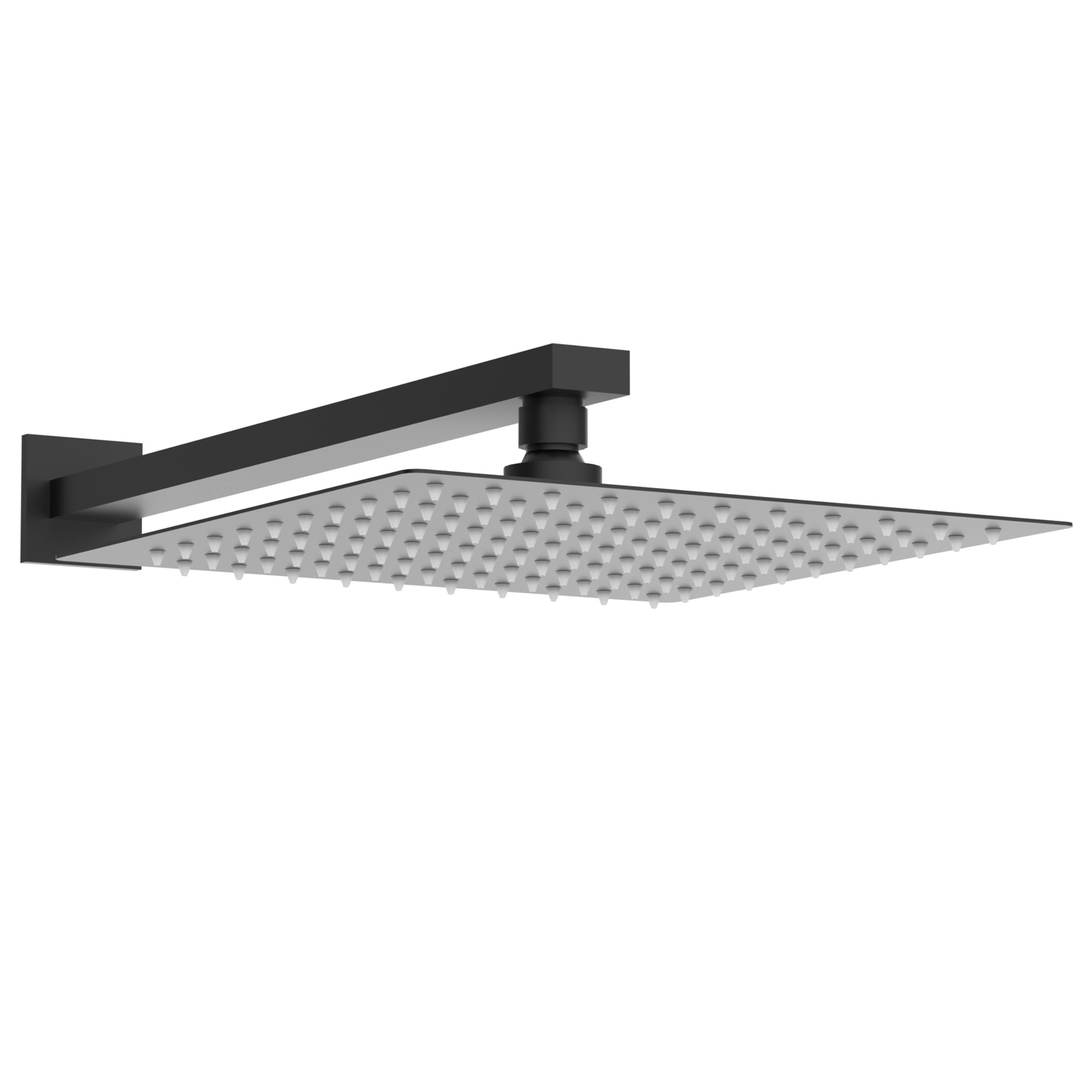 Pălărie de duș tip ploaie Balneo CASCADE, pătrată, 25 cm, negru [1]