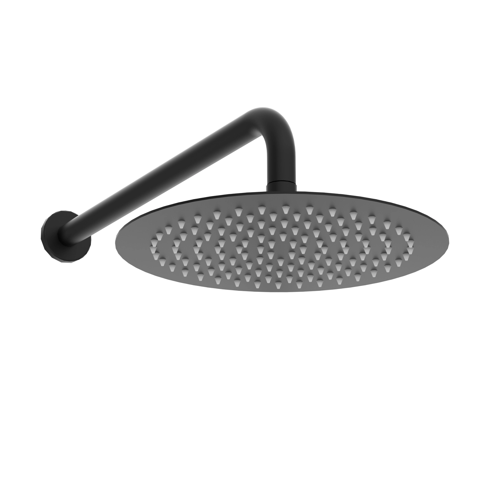 Pălărie de duș tip ploaie Balneo CASCADE, rotundă, 25 cm, negru [1]