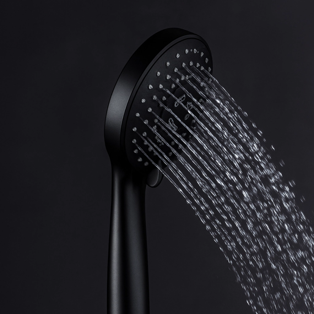 Pară de duș Balneo CASCADE, 24.5x9.7 cm, cu 3 funcții de pulverizare, negru [3]