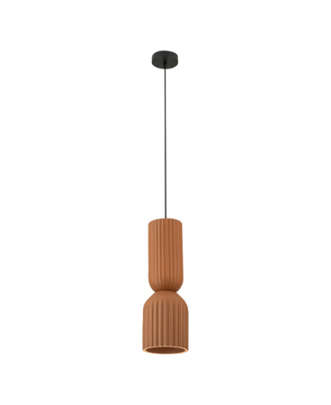 Lustre si pendule - Pendul LED, 11W, din metal, ceramică/argilă, negru nisipiu, Zambelis Lights 2596