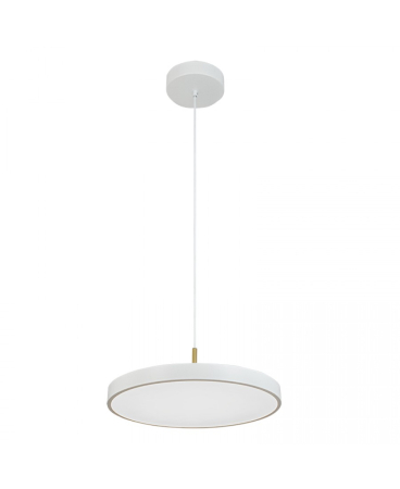Lustre si pendule - Pendul LED, 17W, 3000K, din alamă, alamă, alb mat, Zambelis Lights 25146