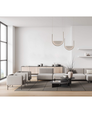 Lustre si pendule - Pendul LED, 20W, 3000K / 4000K, negru, gri, Zambelis Lights 23166