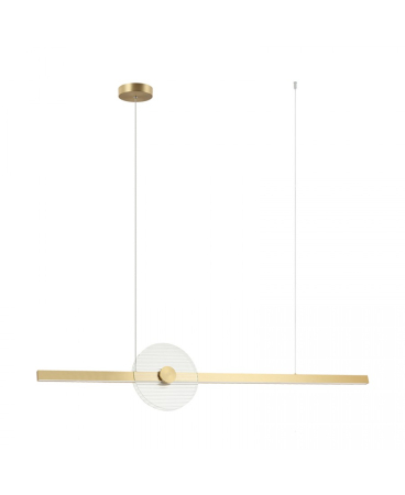 Lustre si pendule - Pendul LED, 20W, 3000K, din sticlă, auriu, Zambelis Lights 25426