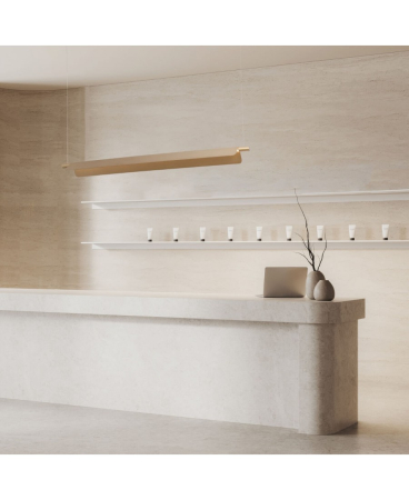 Lustre si pendule - Pendul LED, 22W, 3000K / 4000K / 5700K, auriu periat, Zambelis Lights 25191