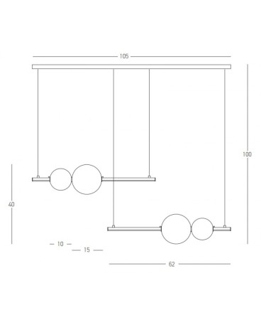 Lustre si pendule - Pendul LED, 24W, din sticlă, auriu, opal, Zambelis Lights 22235