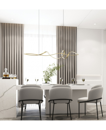 Iluminat decorativ - Pendul LED, 27W, 3000K, din aluminiu, auriu, Zambelis Lights 23108