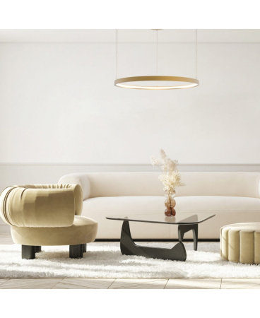 Lustre si pendule - Pendul LED, 28W, 3000K, din aluminiu, auriu, Zambelis Lights 23032