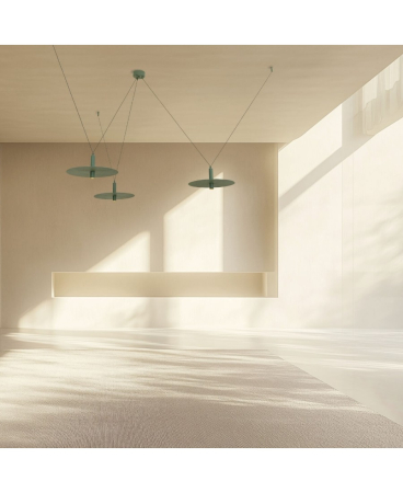 Lustre si pendule - Pendul LED, 3 x 7W, 3000K, din metal, verde, Zambelis Lights 23230